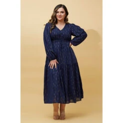 CRYSTELLE GOLD FOIL PRINT MAXI DRESS -Printedcarpetus 6037eae800172c0a6127e938672c64d3