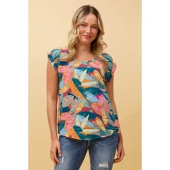 Stella SHELLY LEAF PRINT SHELL TOP 15 Stella SHELLY LEAF PRINT SHELL TOP -Printedcarpetus 607163638c7157b800461f975a77716b