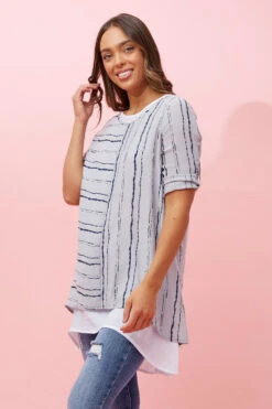 AISHA DOUBLE LAYERED PRINTED TOP -Printedcarpetus 60a5ef4daab5e9e425d06008d8a19650