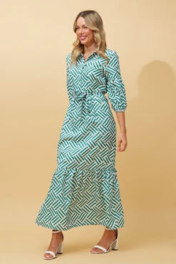 RAINA STRIPE SHIRT MAXI DRESS -Printedcarpetus 61a3b02e47967e4c18be2ec458f7d10e