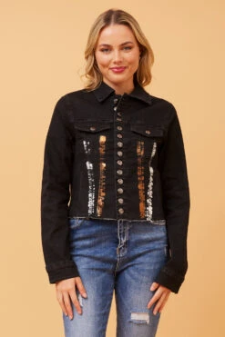 GERALDA FOIL PRINT DENIM JACKET -Printedcarpetus 61dc82884f83d3c5923d63197d10170b b1032490 be20 4f5b ad81 29dbc6671c8f