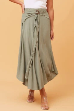 ESTRELLA LINEN MIDI SKIRT -Printedcarpetus 620057a1e92259228ecf2f5436ec56eb
