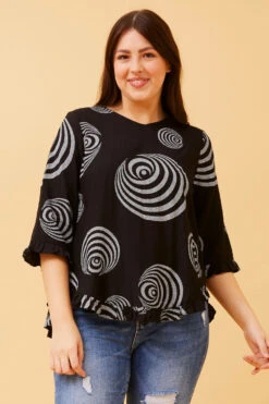 LILIBET FRILL SLEEVE TOP -Printedcarpetus 6276f503ff2e96076d8698624be51e1f