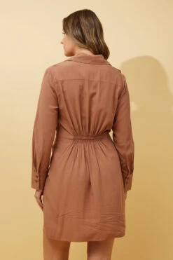 INESHA BOW FRONT SHIRT DRESS -Printedcarpetus 62c0414f5240135dea01d4ee327581b1