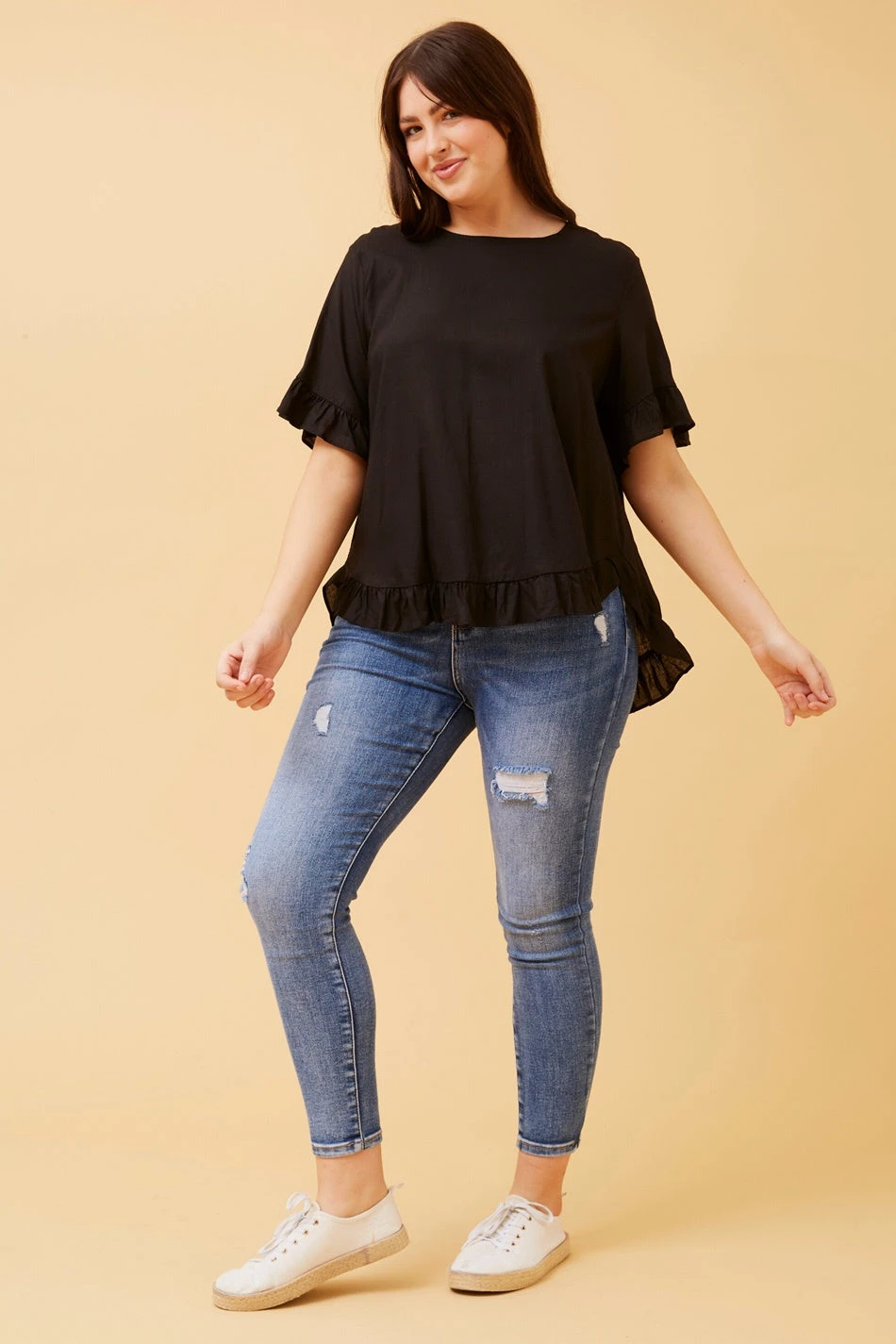 FRILA LINEN SMOCK TOP 6 FRILA LINEN SMOCK TOP - Image 4