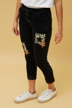 CARRISA PATCHWORK PRINT JOGGER PANTS -Printedcarpetus 63b21e33d370b4b1be0d321b8888078b