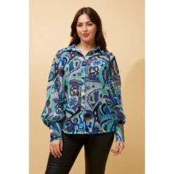 BELLE LONG BALLOON SLEEVE SHIRT -Printedcarpetus 640b3c68ee3ca4571404e3a703b67989