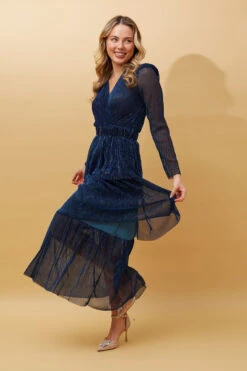 ANTONIA PLEATED TIERED MAXI DRESS -Printedcarpetus 64530d8ca3598b4caee6fe779cf48467