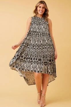 DREW TIERED TRAPEZE DRESS -Printedcarpetus 64737273438d66b229392bf548584d53