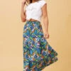 DORIAN ABSTRACT PRINT MAXI SKIRT -Printedcarpetus 64b1a2ceec969f8df39bd148baa3d4e8