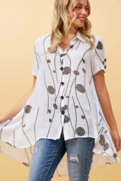 TRISH HI LOW HEM TUNIC -Printedcarpetus 64cd3faf5e5aa0f26a4e4e4f91e2bc3b