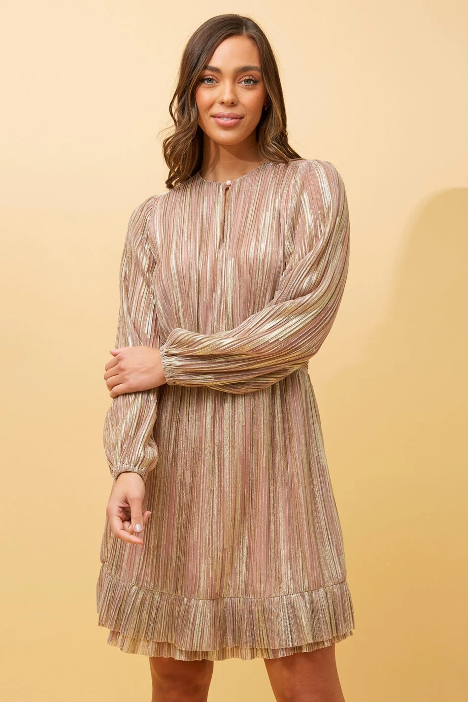 KAMEO PLEATED GLITTER DRESS 8 KAMEO PLEATED GLITTER DRESS - Image 6