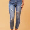 BERNICE DISTRESSED SKINNY JEANS -Printedcarpetus 65ee6e23f0352888d9215b9761def8fc