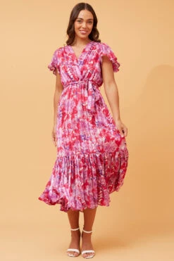 DAWN FLORAL MIDI DRESS -Printedcarpetus 6669df7681983b84cb1b8c317cae7e2d