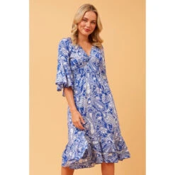 JOLIE PAISLEY PRINT DRESS -Printedcarpetus 67b761ce37c00ee46a2a26ab26a2caa9