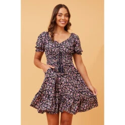 JAISY DITSY FLORAL SHORT DRESS -Printedcarpetus 6842798a4e47fdc260e3e487419dac2e