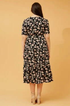 KYAH FLORAL MIDI DRESS -Printedcarpetus 68e3f9108371e5689246449cf660ce15