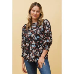 ELEGANT BALLOON SLEEVE FLORAL BLOUSE -Printedcarpetus 68fc628c0f361b4f5001c625e9756387