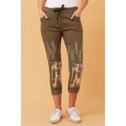 JANJA EMBELLISHED JOGGERS -Printedcarpetus 6900ffb6738a9564bcacff6b5514c658