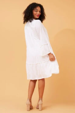 RENUKA SEQUIN DETAIL TIERED DRESS -Printedcarpetus 6931017bef4abcb2b29f50ad1ded84be