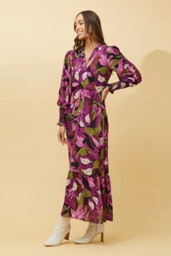 DEETA BOTANICAL PRINT MAXI DRESS -Printedcarpetus 6952207d4a969386084ccee923903129