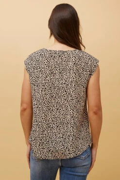 SHELLY LEOPARD SHELL TOP -Printedcarpetus 69d61c1c2e98d2b3295fb930611476b3