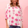 FLORA OVERSIZED POLKA DOT TOP -Printedcarpetus 6a9bd701721a9a657814ac012cb3b1b3