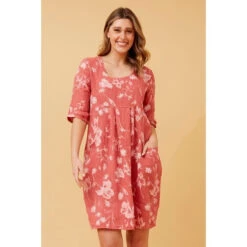 PISA LINEN FLORAL SHORT DRESS -Printedcarpetus 6ae7cb79199ef9dedfe3ab59b7fcc552