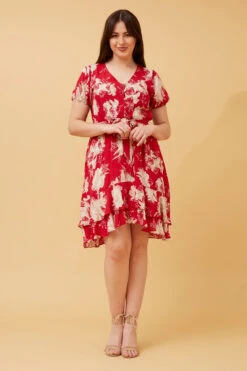 BRENDA FLORAL SHORT DRESS -Printedcarpetus 6b4f7974372a5cf79415fc230344a153