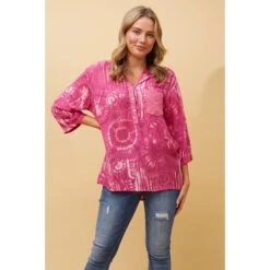 ROSETTA SEQUIN TIE DYE DETAIL TOP -Printedcarpetus 6b6a2777106b23e142f21083290208ce