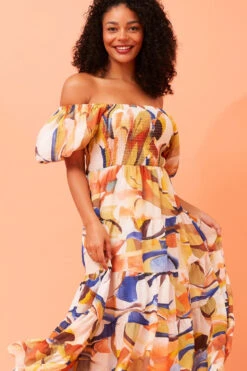 ANNETTE MULTI COLOUR MIDI DRESS -Printedcarpetus 6b7a3440495d53e867f1ffb480b6aa40