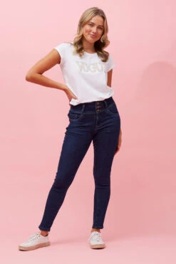 ELLERY BUTTON DETAIL DENIM -Printedcarpetus 6c59972e8ff0037271a91242ec8dbb13