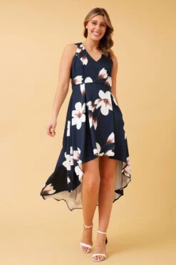 DIVA HI LOW FLORAL DRESS