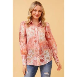 VELLE FLORAL BOHO SHIRT -Printedcarpetus 6c94ea27f8bc9371eda45679484c79b6
