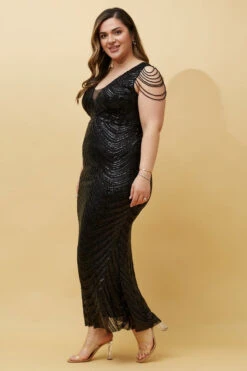 SHEBA SEQUINED MAXI DRESS -Printedcarpetus 6dc157d8c6cd4eb76f9d6f9e8c454bee