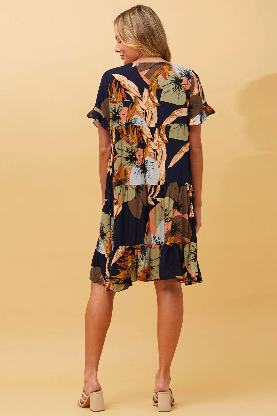 KELLY TROPICAL PRINT SHORT DRESS 8 KELLY TROPICAL PRINT SHORT DRESS - Image 6