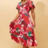 Stella FLORIDA LEAF PRINT MIDI DRESS -Printedcarpetus 6e59fe50d37527a5755d3c971abd0d9f