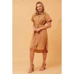 GERALDINE LINEN SHIRT DRESS -Printedcarpetus 6f2e6d300c414becab0648639a00108b