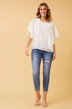 LEILANI SPLIT SLEEVE TOP -Printedcarpetus 6f80b8e955d3e5467897d6b58696c9ba