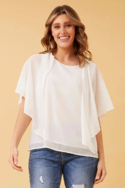 LEILANI SPLIT SLEEVE TOP -Printedcarpetus 701a3fde81e748cb355785ead16240a9