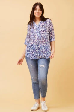 BONDI ABSTRACT BOHO BLOUSE -Printedcarpetus 702afde0a024f157b11fd3dde4874e6b