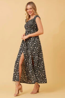 ROBIN FLORAL MAXI DRESS -Printedcarpetus 704bf090587dc18fac119338e79970e3