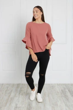 FLUTE SLEEVES BLOUSE -Printedcarpetus 71c5e5cdc39a40f1452cdd35091465d5