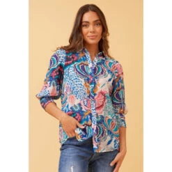 ISHLA FLORAL BOHO SHIRT -Printedcarpetus 72520594a9b6fa1fee1bb3f8f890aecb