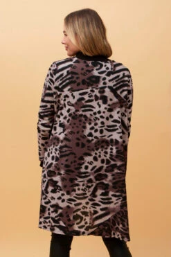 AIDEN ANIMAL PRINT WATERFALL CARDIGAN -Printedcarpetus 72555be5d36d5784e91d76eaafc3a3b0