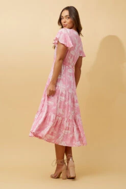 LISDON LEAF PRINT DRESS -Printedcarpetus 72743f7ff76f4c20a075917ba934a9e0