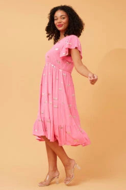 RANI SEQUIN DETAIL TIERED DRESS -Printedcarpetus 72b4efef30311e7da42afc94f388472b