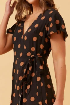 RAMISA POLKA DOT WRAP DRESS -Printedcarpetus 744543e4341ec6c7f657f9fe045cceb3