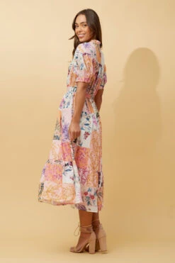 MEDINA FLORAL PATCHWORK BOHO DRESS -Printedcarpetus 75cc9ba70fca99460a90db8a8a7bb9af