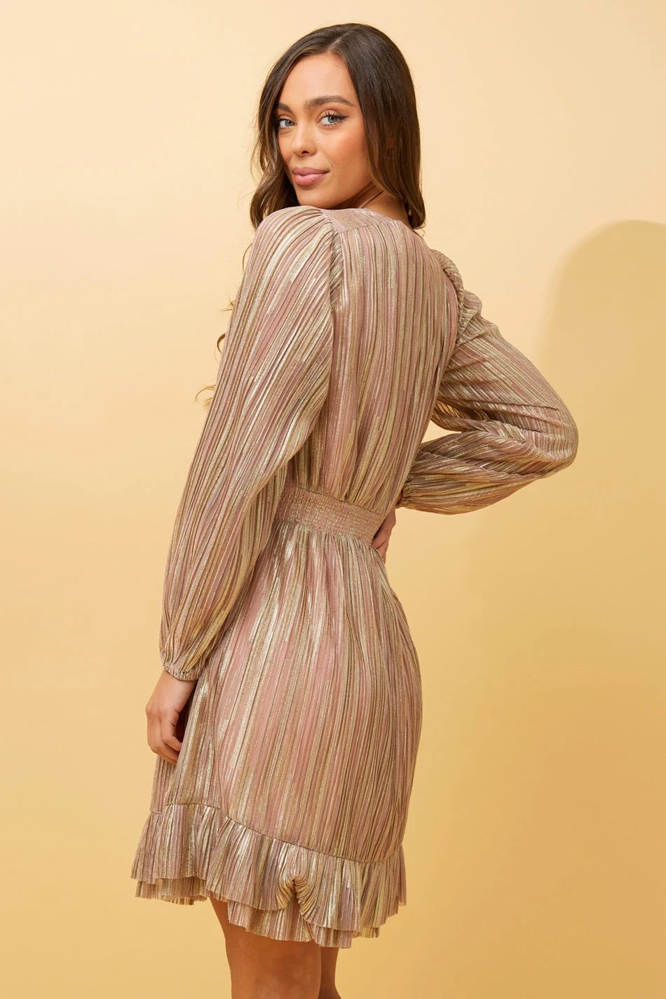 KAMEO PLEATED GLITTER DRESS 11 KAMEO PLEATED GLITTER DRESS - Image 9